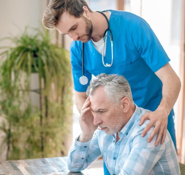 Doctor checking the patient condition